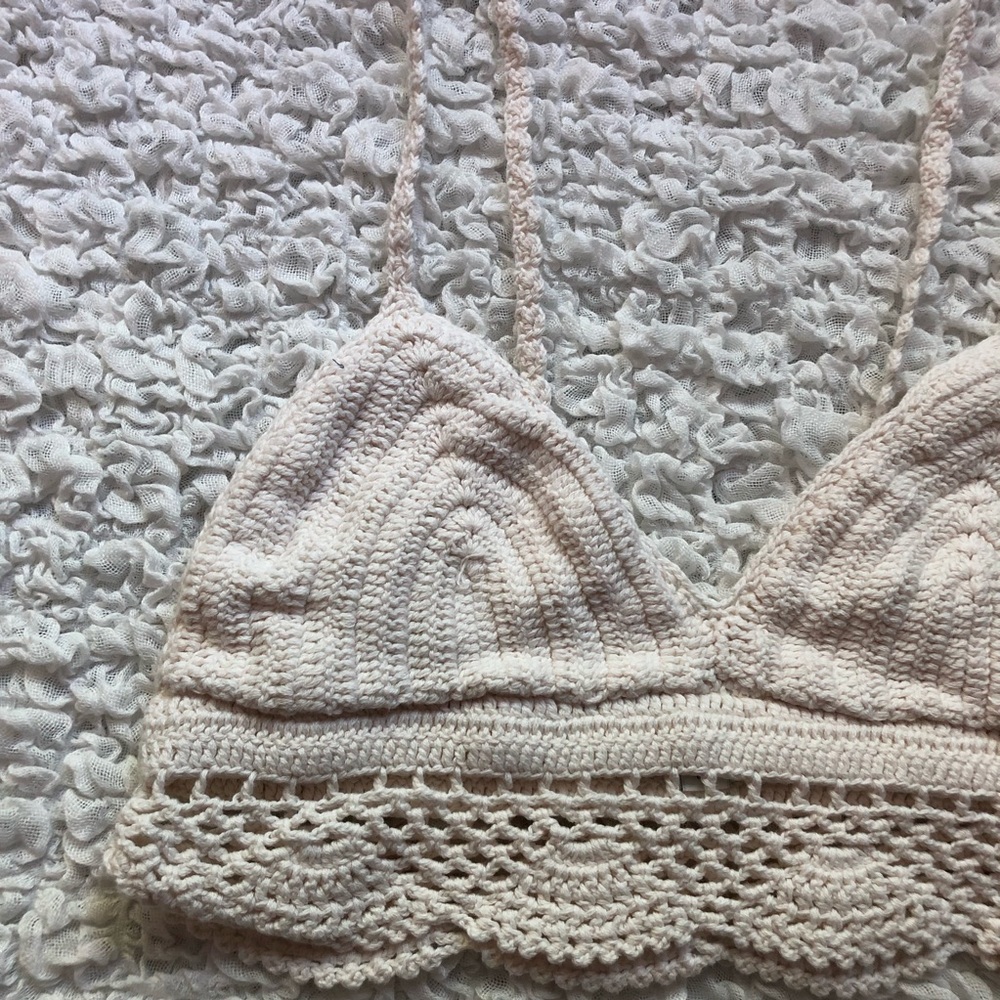 NWOT Crocheted Crop Top